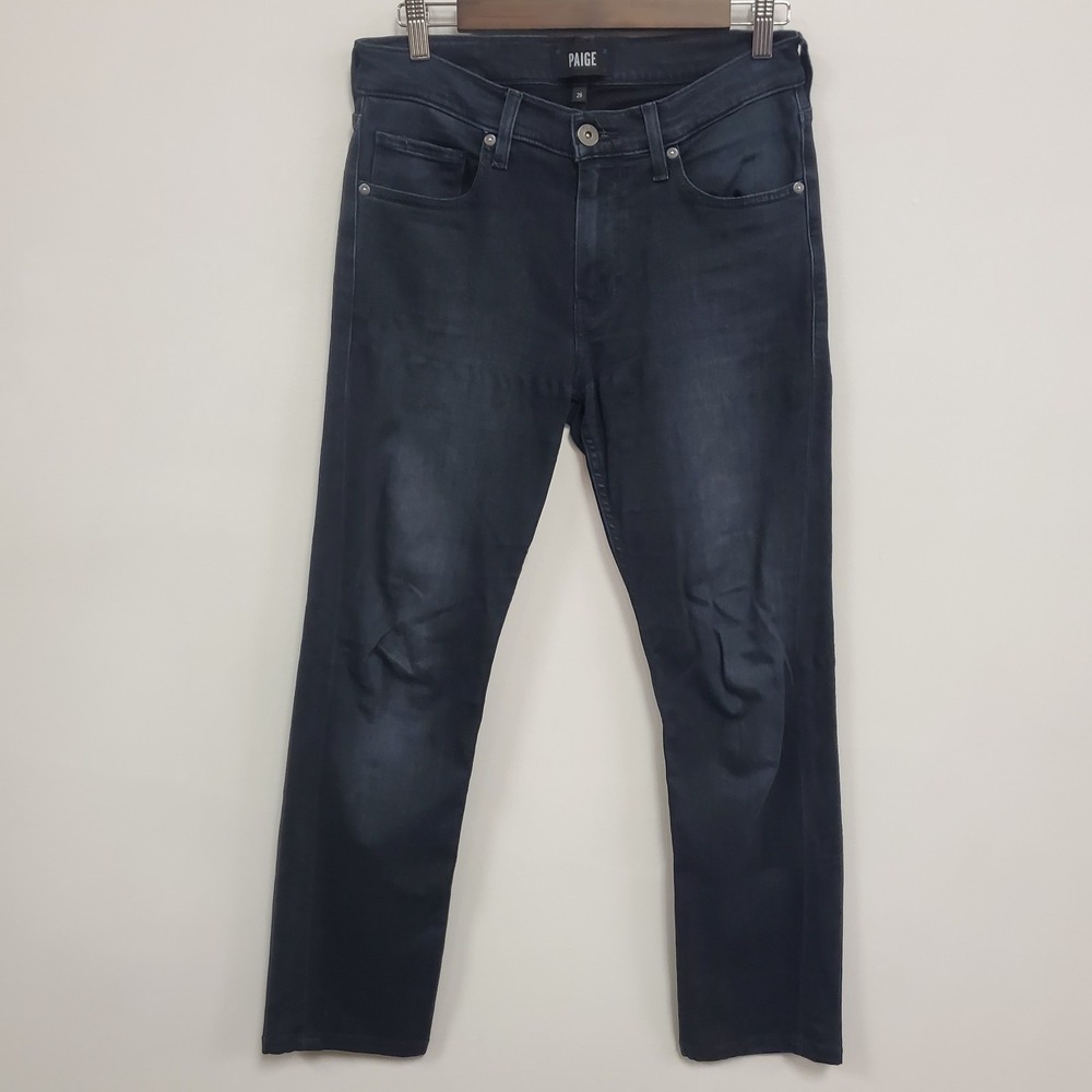 Paige Mens Dark Wash‎ Straight Leg Lennox Jeans Size 29 Blue Casual Everyday